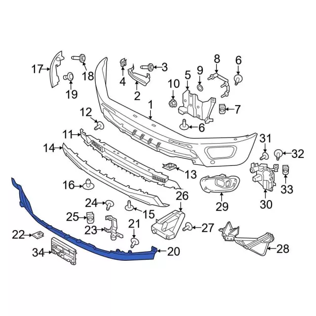 KB3Z-17626-C - Lower Deflector 2019-2023 Ford Ranger | Ford Parts