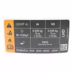 2018-2020 Ford Mustang - AC Label