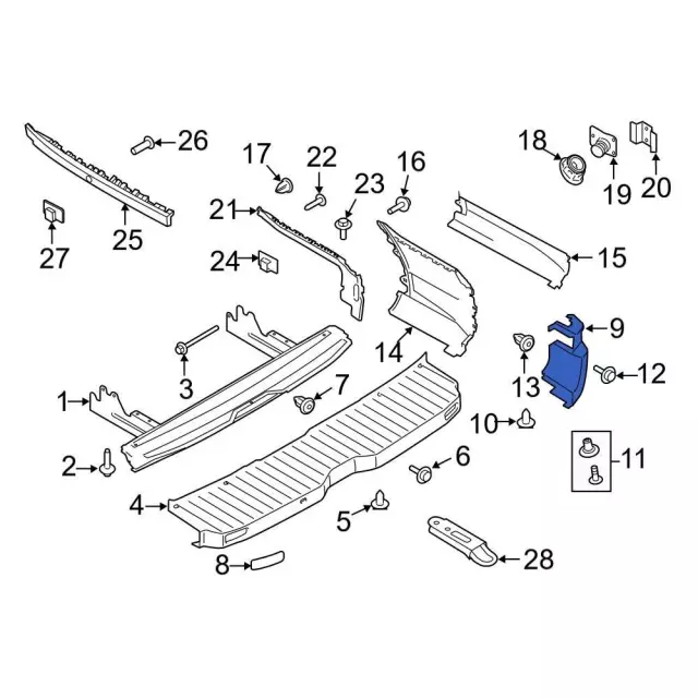 LK4Z-17F774-FD - Bumper Corner Cover 2020-2026 Ford | Ford Parts