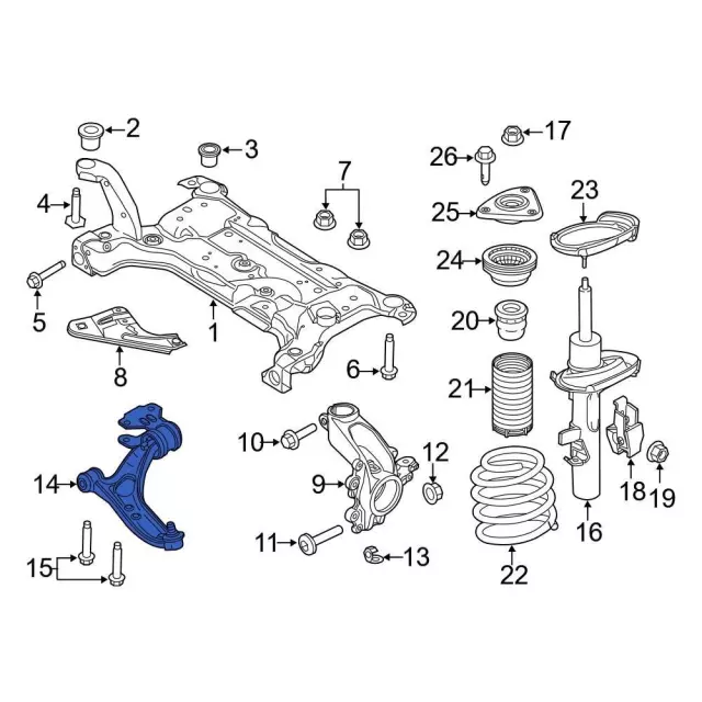 2013-2018 Ford Focus Trailing Arm BV6Z-5808-A | OEM Parts Online