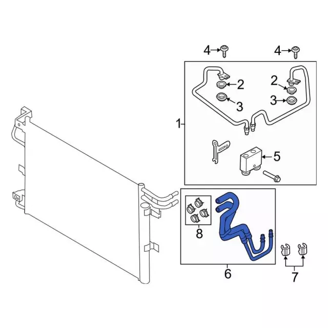 DB5Z-7R081-S - Automatic Transmission Oil Cooler Tube - 2011-2019