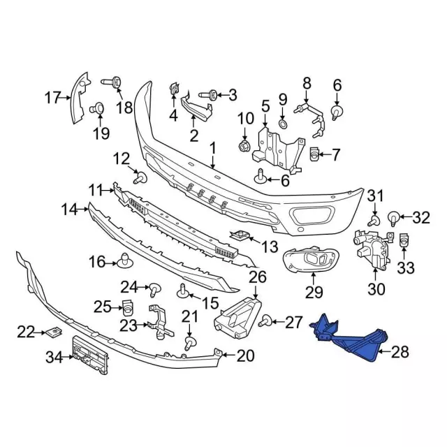 KB3Z-17778-A - Gravel Deflector 2019-2023 Ford Ranger | Ford Parts