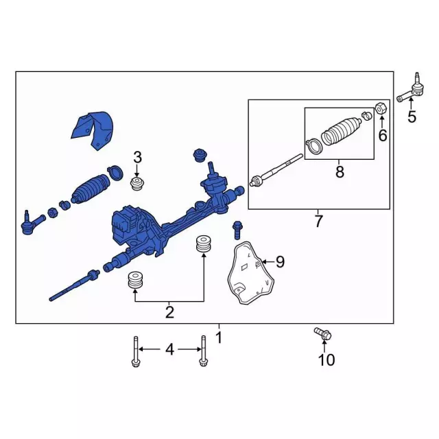 2011-2014 Ford Steering Gear BB5Z-3504-M | OEM Parts Online