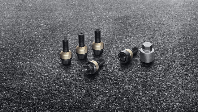 Anti-Theft Wheel Bolts - Black - With Spacers