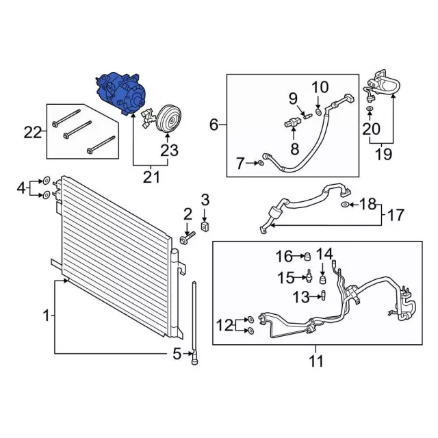 2020-2025 Ford Compressor Assembly L1MZ-19703-K | OEM Parts