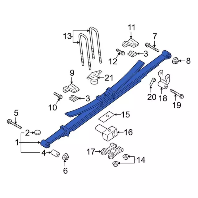 PC3Z-5560-D - Leaf Spring Assembly 2017-2025 Ford | Ford Parts Direct