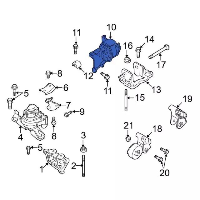 AM Autoparts Upper Transmission Mount For 2010-2019 Ford Flex Taurus Lincoln MKS MKT
