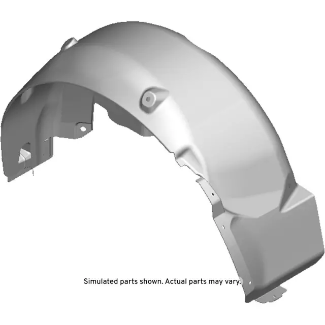 Rear Driver Side Wheelhouse Liner with Extension and Rivets