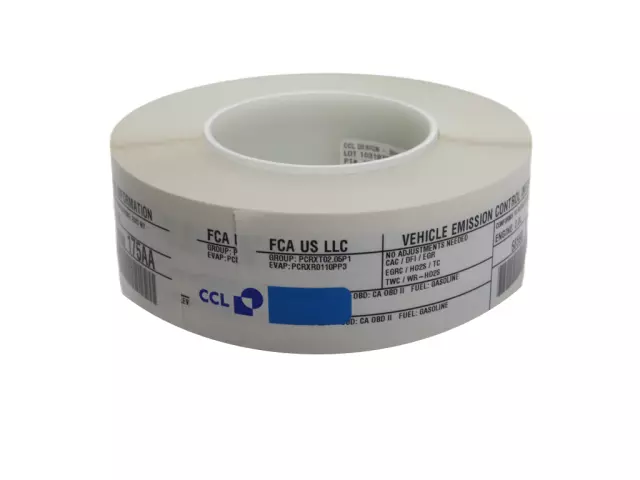 Vehicle Emission Control Information Label