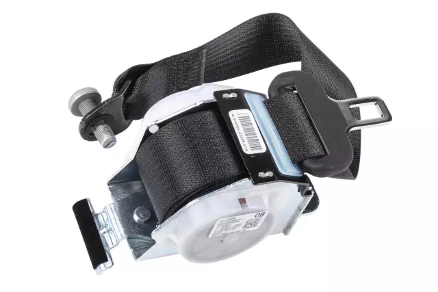 Jet Black Rear Seat Belt with Retractor