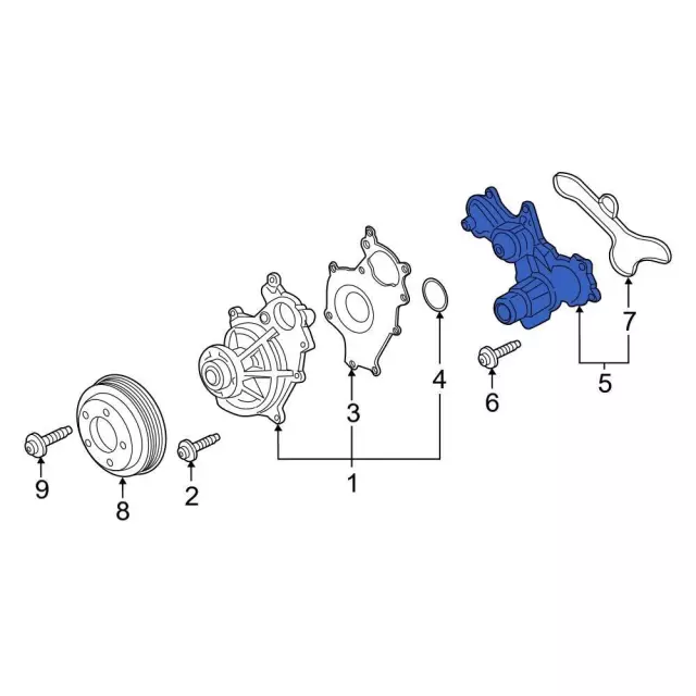 2015-2017 Ford Expedition Engine Auxiliary Water Pump FL1Z-18D473
