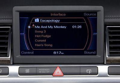 Audi music интерфейс