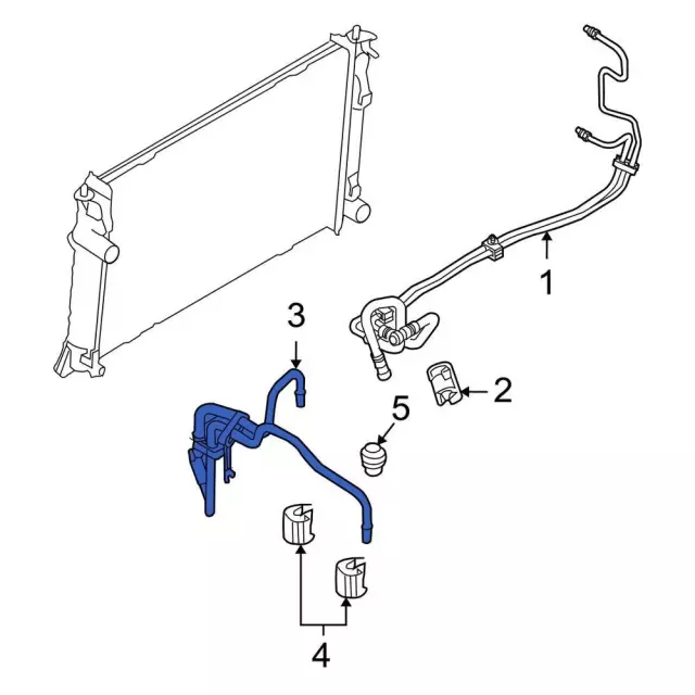 2010-2012 Ford Automatic Transmission Oil Cooler Hose Assembly
