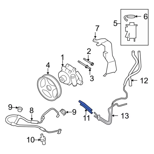 8l3z3d746f - Ford Power Steering Return Hose | Levittown Ford Parts