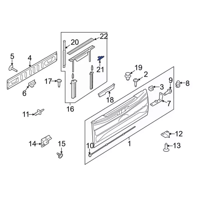 HC3Z-9943170-A - Tailgate Latch 2022-2025 Ford F-150 Lightning