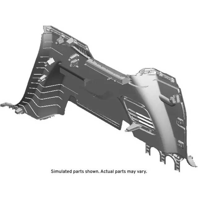 Black Driver Side Quarter Lower Rear Trim Panel