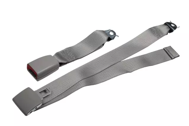 Light Titanium Front Center Seat Belt with Buckle and Retractor