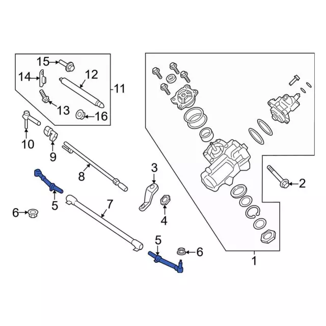 2023  2026 Ford Steering Tie Rod End PC3Z3A131C