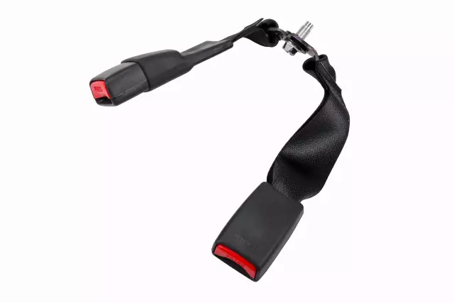 Gray Rear Driver Side Center Seat Belt with Buckle