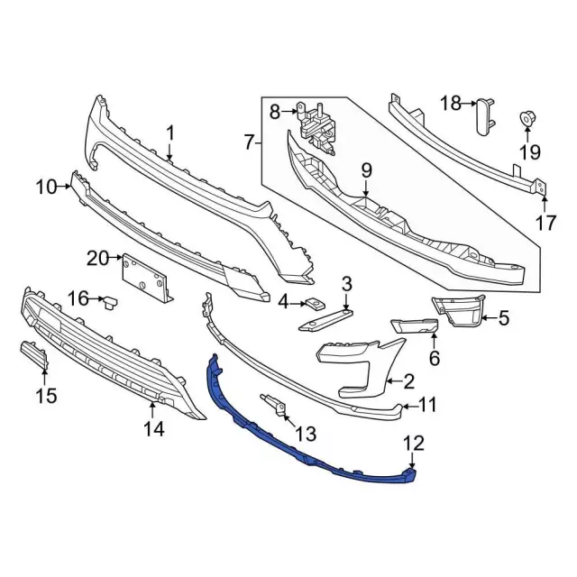 2022-2024 Ford Expedition Lower Deflector NL1Z-17D957-DBPTM | OEM