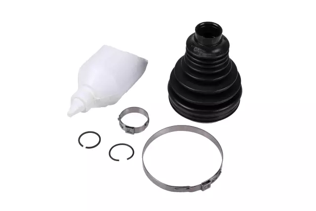 Front Wheel Half-Shaft Constant Velocity (CV) Inner Boot Kit with Bushing, Clamps, Retainer, and Ring