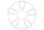 Wheel Alloy (21 Inch) 7-double-spoke - Silver - Front