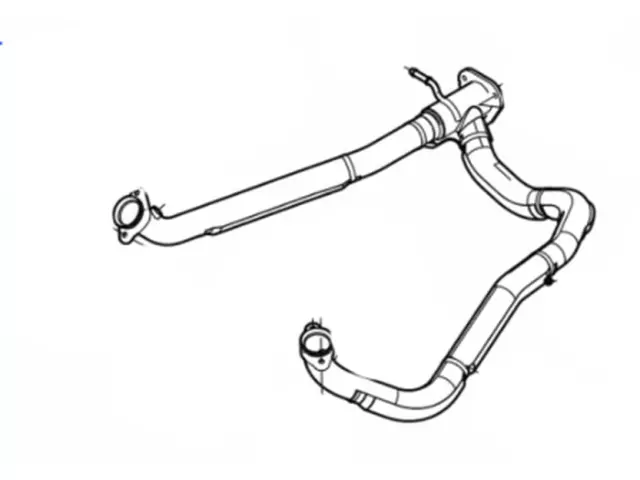 GC2Z-5246-A - Exhaust Crossover Pipe - 2016-2019 Ford E-450 Super