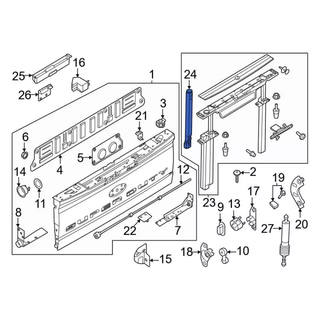 fl3z9943300a - Ford Tailgate Handle | Levittown Ford Parts