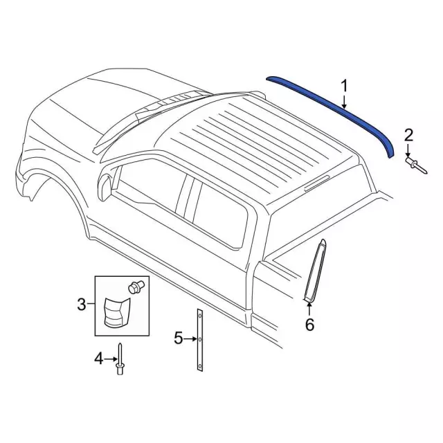 LuckyBadge88 Chrome Roof Molding Accent Kit For Ford 2013-2021 – Self-Adhesive