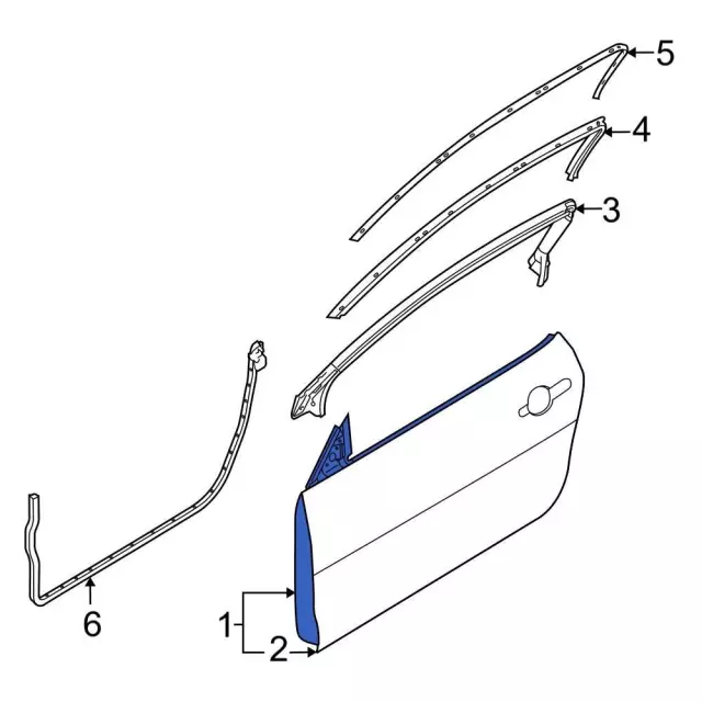 AR3Z-6320125-B - Door Shell 2010-2014 Ford Mustang | Ford Parts Direct