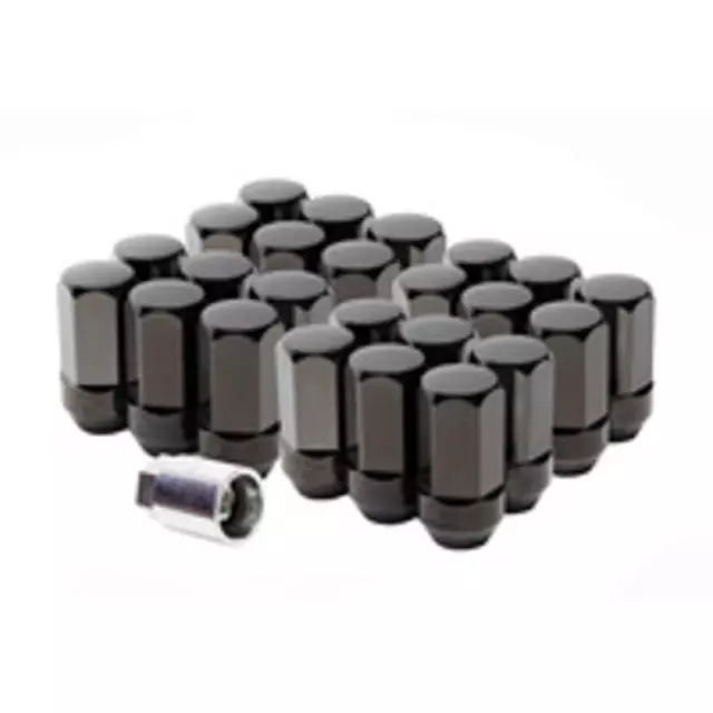 thumbnail image 2 of 24 Pack Black Spline Lug Nuts For GMC Sierra 1500 | 14x1.5 Thread | 2" Tall With Key 2 of 6