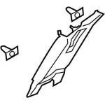 2017-2020 Ford Upper Center Pillar Trim