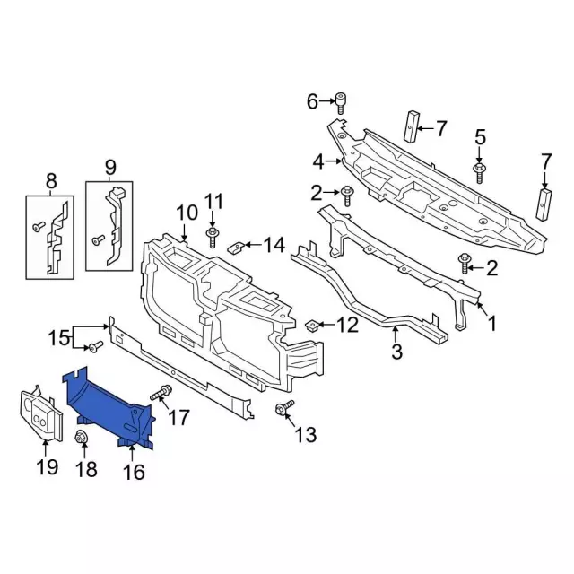 LC3Z-8311-D - Radiator Support Air Duct 2020-2022 Ford | Ford