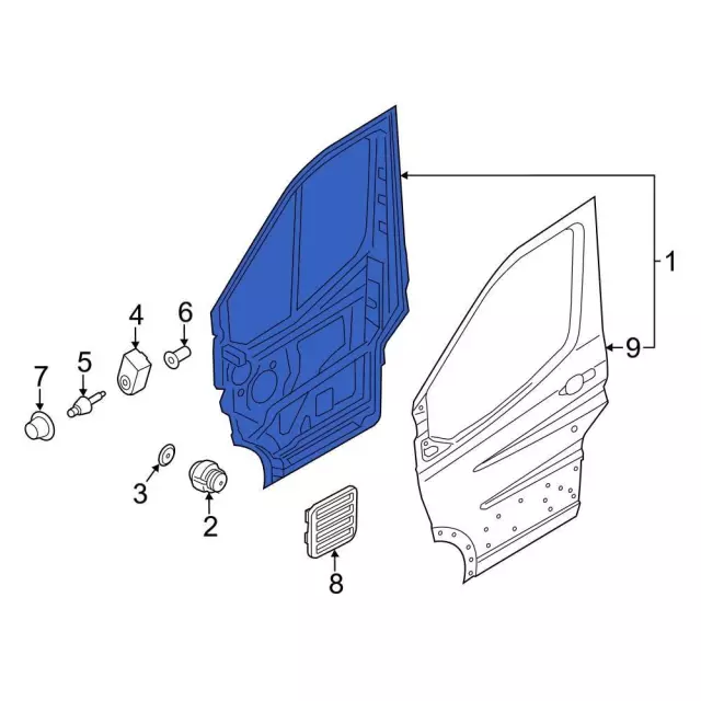 lk4z6124622n - Ford Door Shell | Levittown Ford Parts