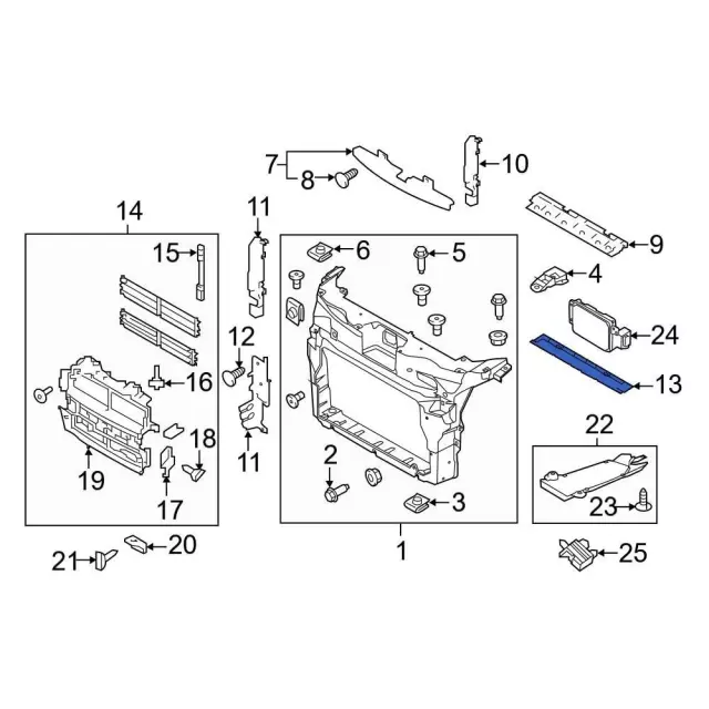 EB5Z-8349-A - Lower Deflector 2015-2019 Ford Explorer | Ford Parts