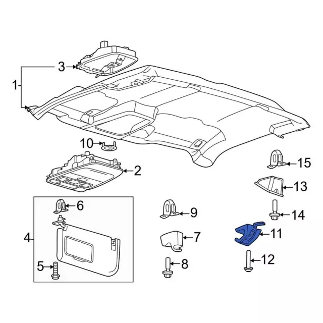 fl3z9929024ak - Ford Coat Hook | Levittown Ford Parts