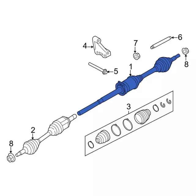 BB5Z-3B436-AB - Axle Assembly 2011-2019 Ford Explorer | Ford Parts
