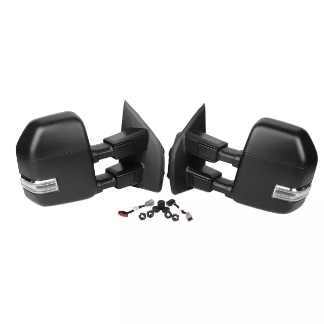 OEM Black Trailer Tow Mirror Covers For 2017-2019 Ford Super Duty Left & Right Set