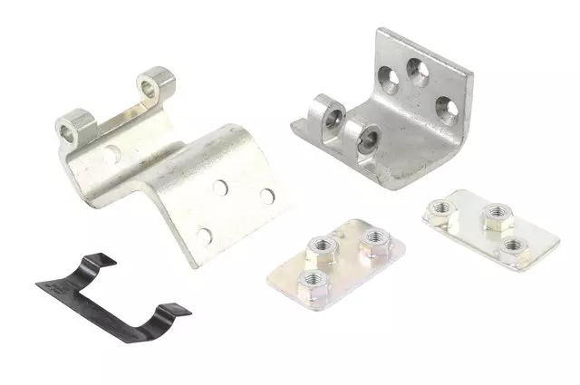 Rear Lower Door Hinge Kit with Hinges, Backing Plates, Pin, Stop, and Bolts