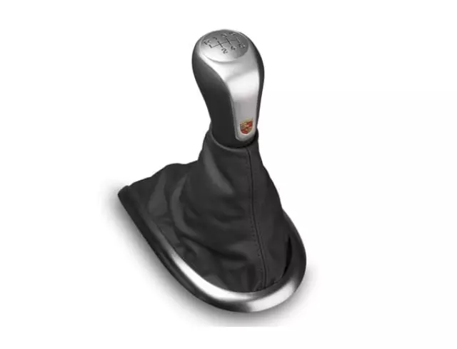 Gear Shift knob in aluminium/leather, Metropole Blue, for