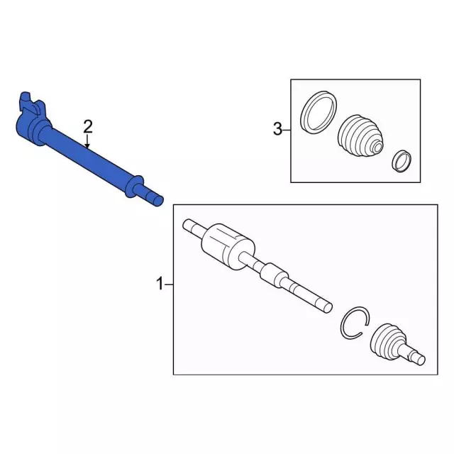 DT4Z-3A329-A - Cv Intermediate Shaft - 2007-2015 Ford | Eastgate