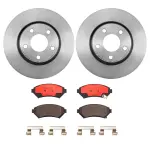 Brembo ceramic brake pad and UV coated vented  brake disc kit