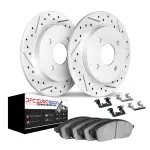 DFC Geoperformance Rotors-D/S w/ EURO 5000 Ceramic Brake Pads w/ Hdwr