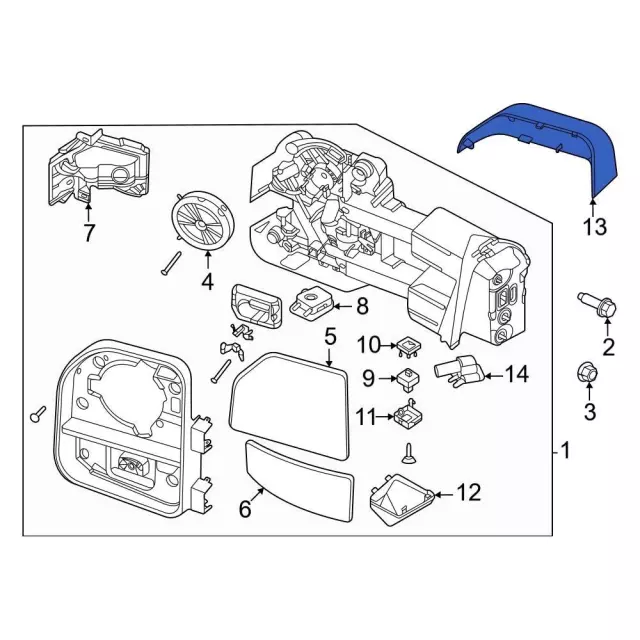 HC3Z-17D742-AA Mirror Cover - Ford | TascaParts.com