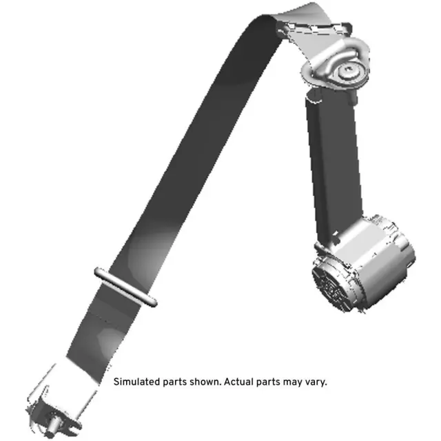 Black Rear Driver Side Seat Belt
