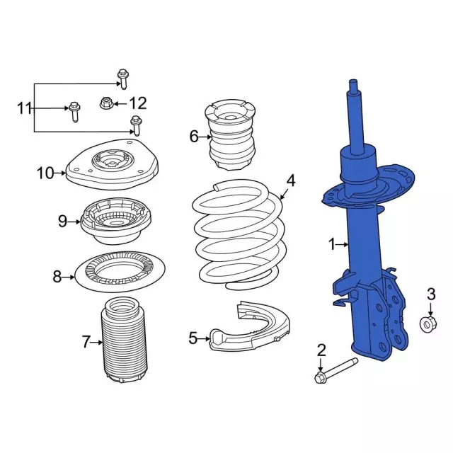 LX6Z-18124-ES - Shock Absorber Assembly - Front 2020-2025 Ford