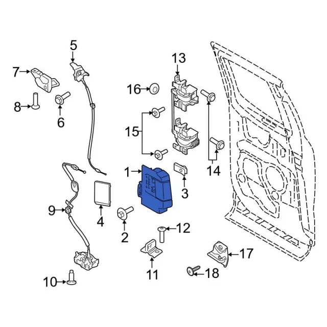 jc3z2522405ad - Ford Exterior Door Handle | Levittown Ford Parts