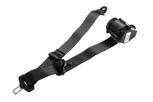 Jet Black Rear Driver Side Seat Retractor Side Belt