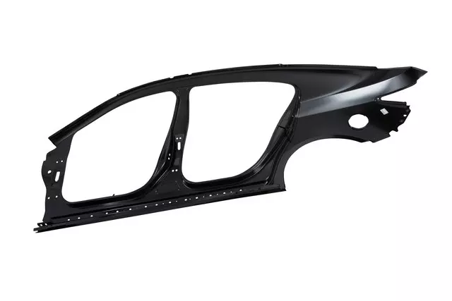 Passenger Side Outer Body Side Panel with Reinforcement and Plate