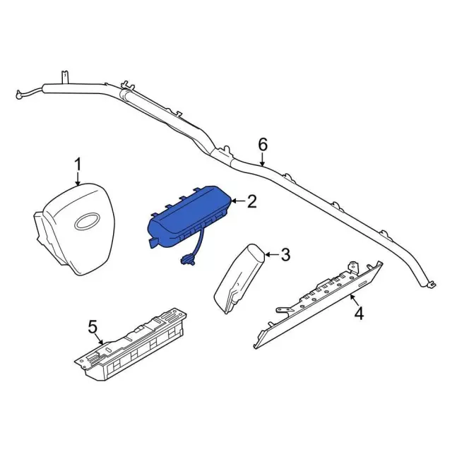 ML3Z-15044A74-B - Instrument Panel Air Bag | Ford OEM Parts Outlet